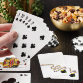 Wavy Rainbow Stripes Leading to Pot of Gold Spielkarten (In Situ)