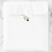 Wavy Rainbow Stripes Leading to Pot of Gold Stern-Aufkleber (Tasche)