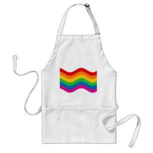 Wavy Rainbow Stripes Schürze