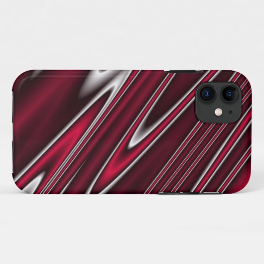 Wavy Red Case-Mate iPhone Hülle (Rückseite (Horizontal))