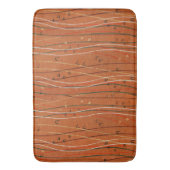 Wavy Red Strips: Moderne japanische Abstrakte Kuns Badematte (Vorderseite Vertikal)