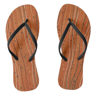 Wavy Red Strips: Moderne japanische Abstrakte Kuns Badesandalen