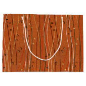 Wavy Red Strips: Moderne japanische Abstrakte Kuns Große Geschenktüte (Rückseite)