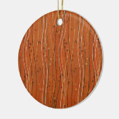 Wavy Red Strips: Moderne japanische Abstrakte Kuns Keramik Ornament (Links)