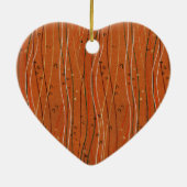 Wavy Red Strips: Moderne japanische Abstrakte Kuns Keramik Ornament (Hinten)