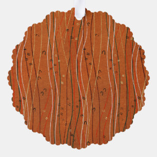 Wavy Red Strips: Moderne japanische Abstrakte Kuns Ornament Karte