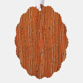 Wavy Red Strips: Moderne japanische Abstrakte Kuns Ornament Karte (Links)