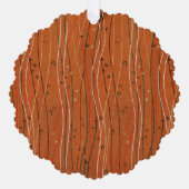 Wavy Red Strips: Moderne japanische Abstrakte Kuns Ornament Karte (Vorderseite)