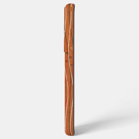 Wavy Red Strips: Moderne japanische Abstrakte Kuns Samsung Galaxy Hülle (Rückseite (Horizontal))