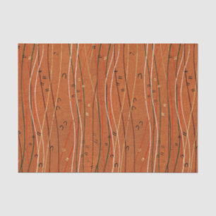 Wavy Red Strips: Moderne japanische Abstrakte Kuns Seidenpapier