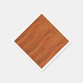 Wavy Red Strips: Moderne japanische Abstrakte Kuns Serviette (Ecke)