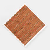 Wavy Red Strips: Moderne japanische Abstrakte Kuns Serviette (Ecke)