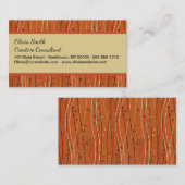 Wavy Red Strips: Moderne japanische Abstrakte Kuns Visitenkarte (Vorne/Hinten)