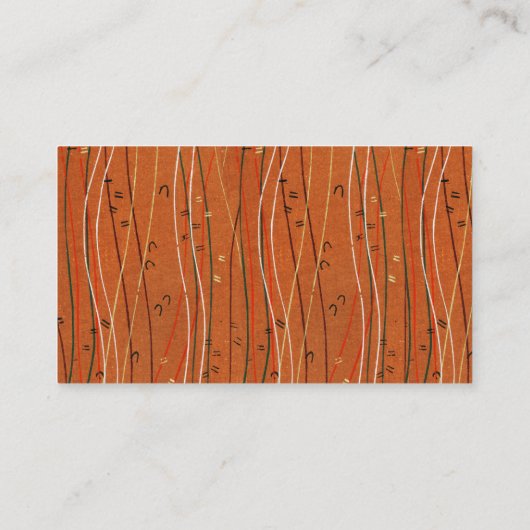 Wavy Red Strips: Moderne japanische Abstrakte Kuns Visitenkarte (Rückseite)