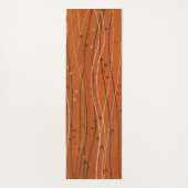 Wavy Red Strips: Moderne japanische Abstrakte Kuns Yogamatte (Rückseite)