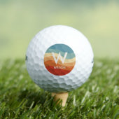 Wavy Retro Strip Monogram Personal Golfball (Insitu T-Shirt)