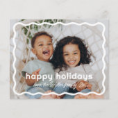 Wavy Retro Weihnachts Foto Holiday Budget (Vorderseite)