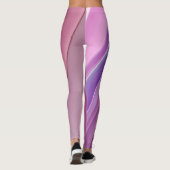 Wavy-Rosa- und Lavendelfarben Leggings (Rückseite)