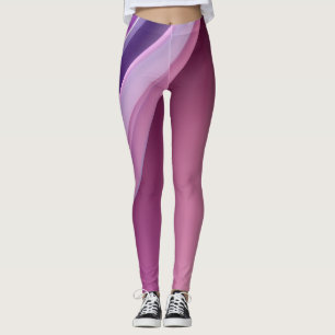 Wavy-Rosa- und Lavendelfarben Leggings