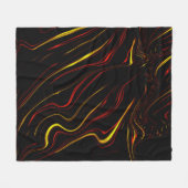 Wavy rote goldene lange Striche auf dunklem Hinter Fleecedecke (Vorderseite (Horizontal))