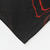 Wavy rote goldene lange Striche auf dunklem Hinter Fleecedecke (Ecke)