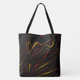 Wavy rote goldene lange Striche auf dunklem Hinter Tasche