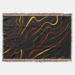 Wavy rote goldene lange Striche auf schwarzem Hint Decke