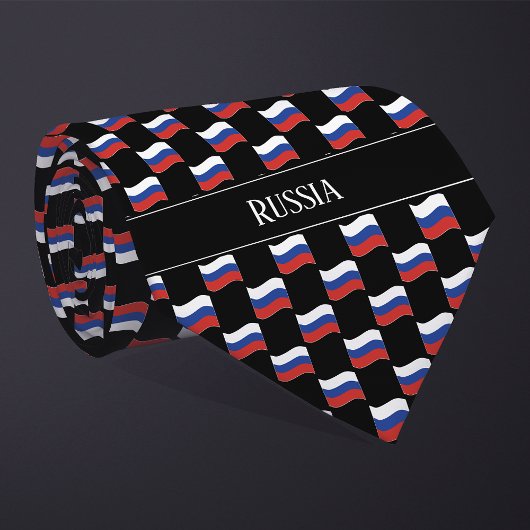 Wavy Russia Flag-Muster Krawatte