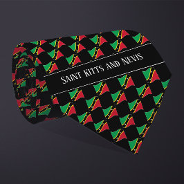 Wavy Saint Kitts und Nevis Flag Muster Krawatte