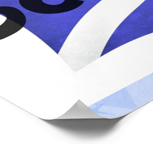 Wavy Scotland Flag Poster (Ecke)