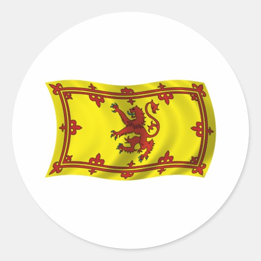 Wavy Scotland Flag Runder Aufkleber (Vorderseite)