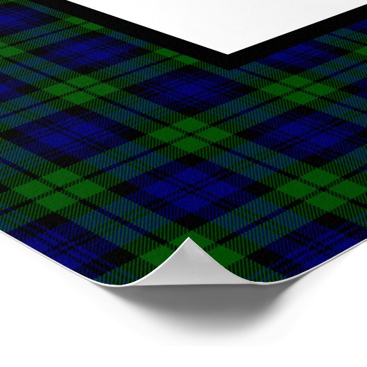 Wavy Scotland Flag und Tartan Poster (Ecke)
