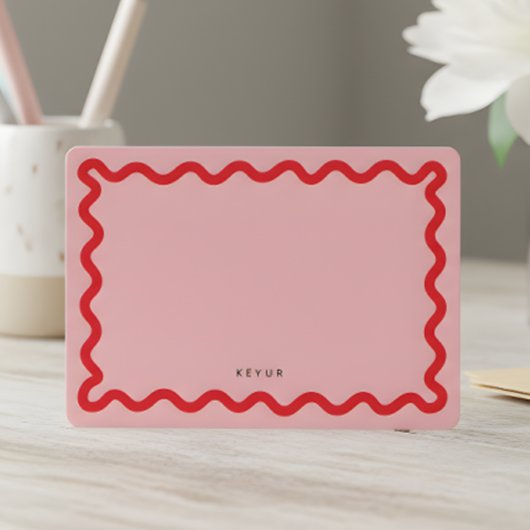 Wavy Simple Stationery Note Card Mitteilungskarte