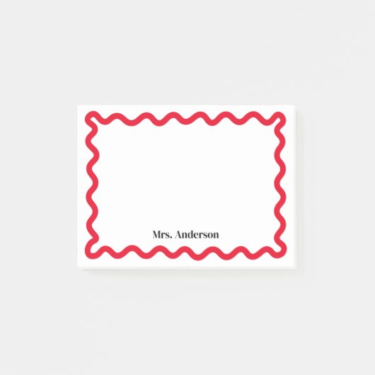 Wavy Simple Stationery Post-it Klebezettel (Vorderseite)