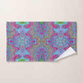 Wavy Sky Blue Multicologe Trippy Muster Badhandtuch Set (Handtuch)