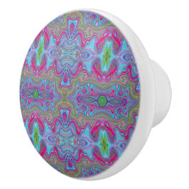 Wavy Sky Blue Multicologe Trippy Muster Keramikknauf