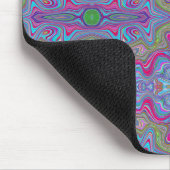 Wavy Sky Blue Multicologe Trippy Muster Mousepad (Ecke)