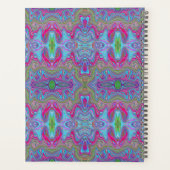 Wavy Sky Blue Multicologe Trippy Muster Planer (Rückseite)