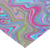 Wavy Sky Blue Multicolored Trippy Pattern Tischdecke (Schrägansicht)