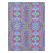 Wavy Sky Blue Multicolored Trippy Pattern Tischdecke (Vorderseite)