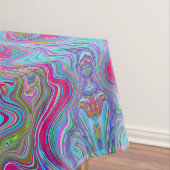Wavy Sky Blue Multicolored Trippy Pattern Tischdecke (Beispiel)