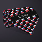 Wavy Slovakia Flag Pattern  Krawatte