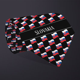 Wavy Slovakia Flag Pattern  Krawatte