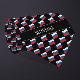 Wavy Slovenia Flag Pattern  Krawatte