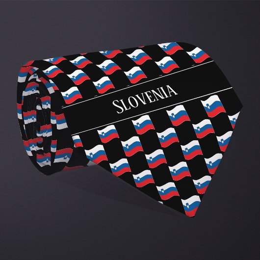 Wavy Slovenia Flag Pattern  Krawatte