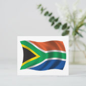 Wavy South Africa Flag Postkarte (Stehend Vorderseite)