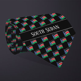 Wavy South Sudan Flag Pattern Krawatte