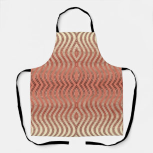 Wavy Spotlight - Ginger Peach & Sapphire & White Schürze