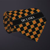 Wavy Sri Lanka Flag Pattern Krawatte