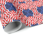 Wavy-Star-Fahne Geschenkpapier (Rolleneckpunkt)